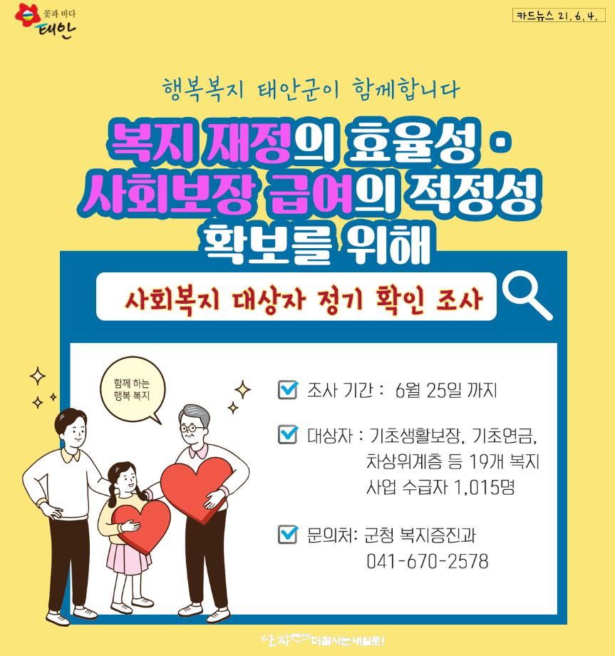 사회복지 대상자 정기 확인 조사 실시