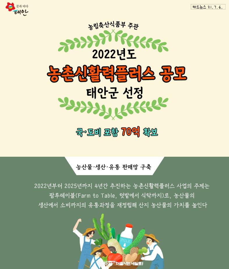 농촌신활력플러스 공모 선정!