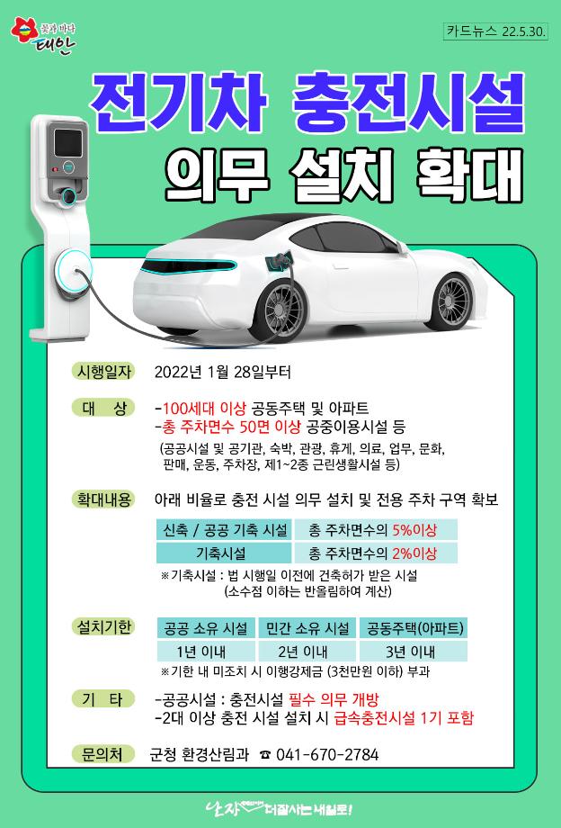 전기차 충전시설 의무 설치 확대