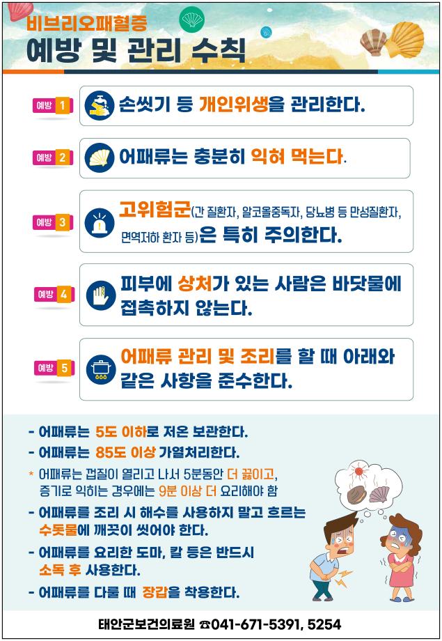 여름철, 비브리오패혈증 예방합시다!