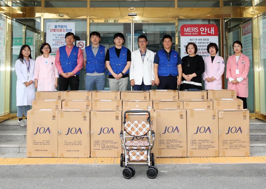 한전산업개발 태안사업처, 태안군 장애인 및 어르신 위해 보행기 기탁!