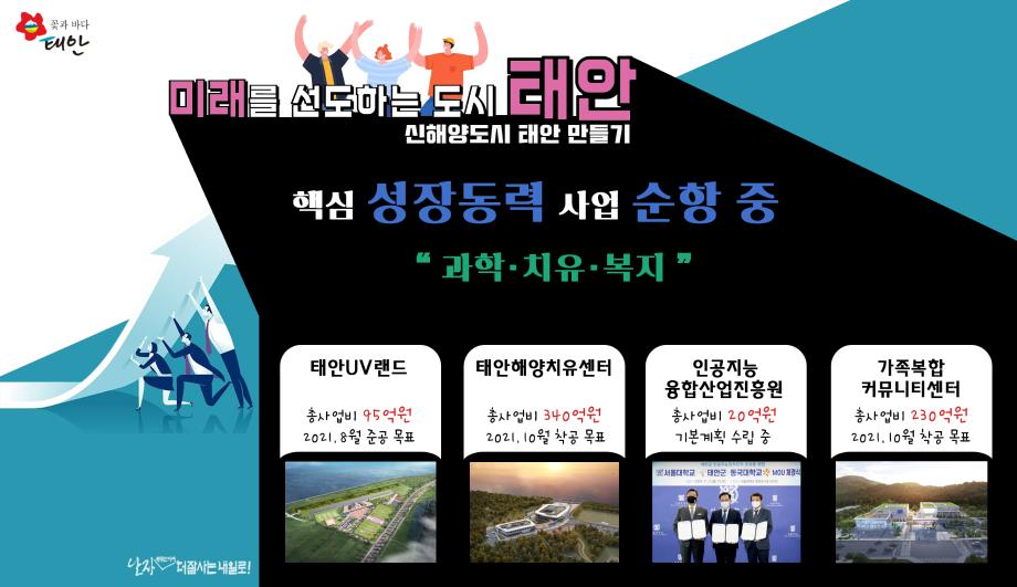 태안군, ‘과학ㆍ치유ㆍ복지’ 미래를 선도하는 지속 발전가능한 도시 만든다!