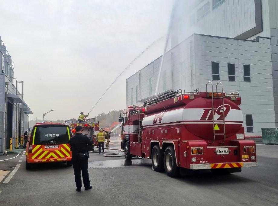 태안군, 환경관리센터 화재예방 위한 ‘합동 소방훈련’ 실시