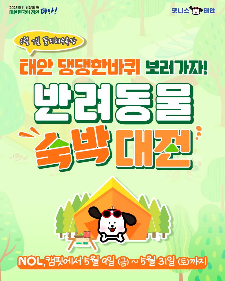 “최대 5만 원 할인받자!” 태안군, ‘반려동물 숙박대전’ 개최