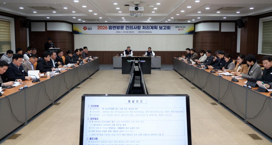 태안군, 읍면방문 군민 건의 신속 처리에 총력!